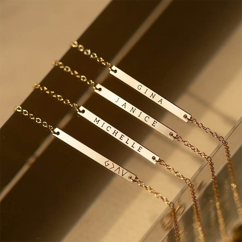 Engraved Thin Bar Bracelet Bold Statement Style With Street Luxury - Image 5