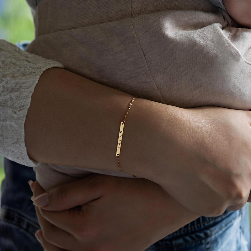 Engraved Thin Bar Bracelet Bold Statement Style With Street Luxury - Image 7