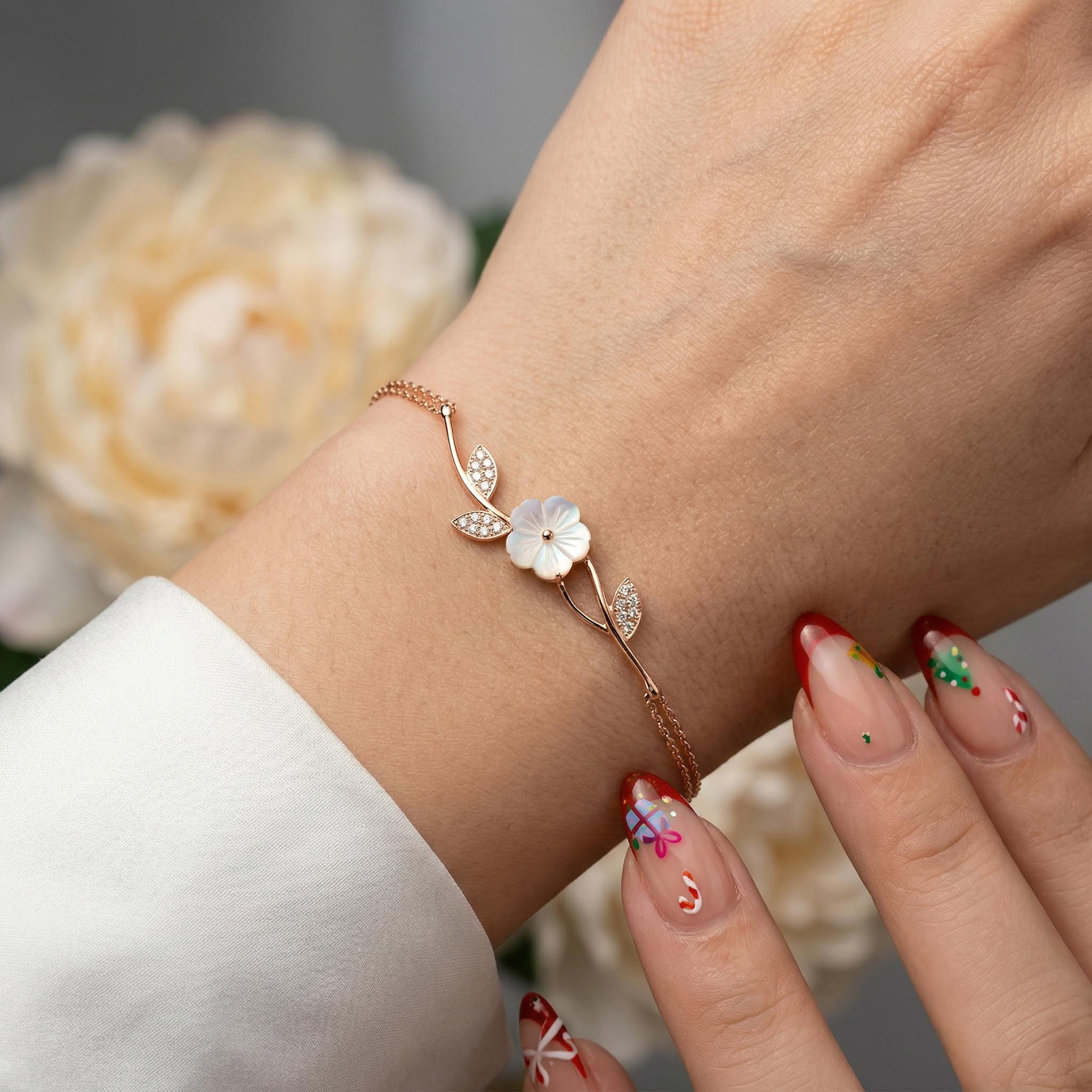Magnolia Rose Bracelet Bold Statement Style With Street Luxury - Image 7