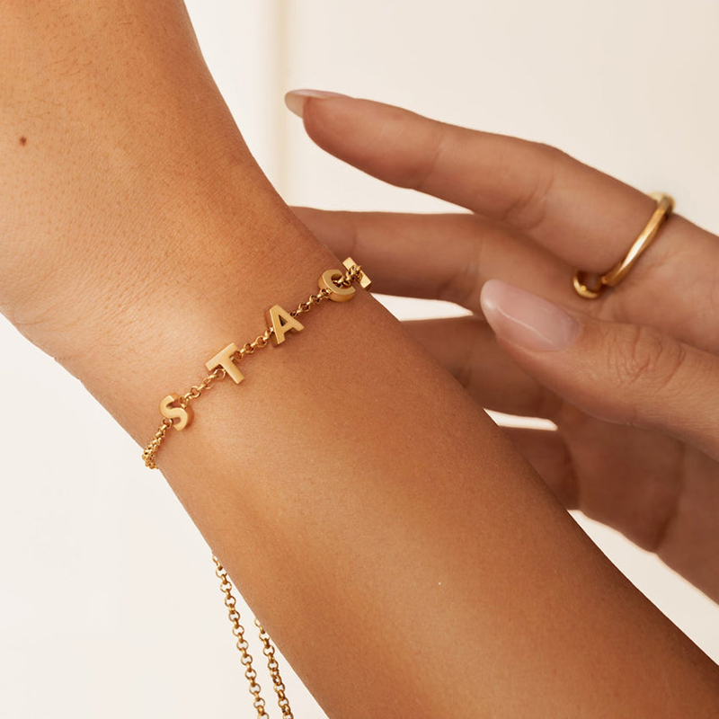 Customized Name & Heart Birthstone Bolo Bracelet With Street Luxury Shine - Image 3
