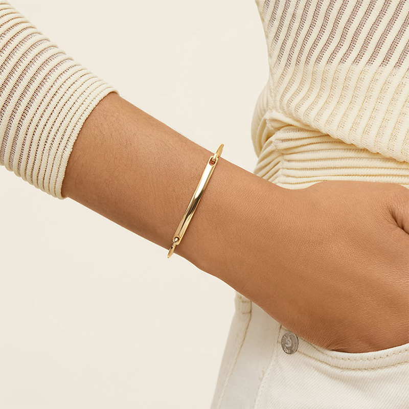Engraved Bangle Bracelet Bold Statement Style With Street Luxury - Image 3