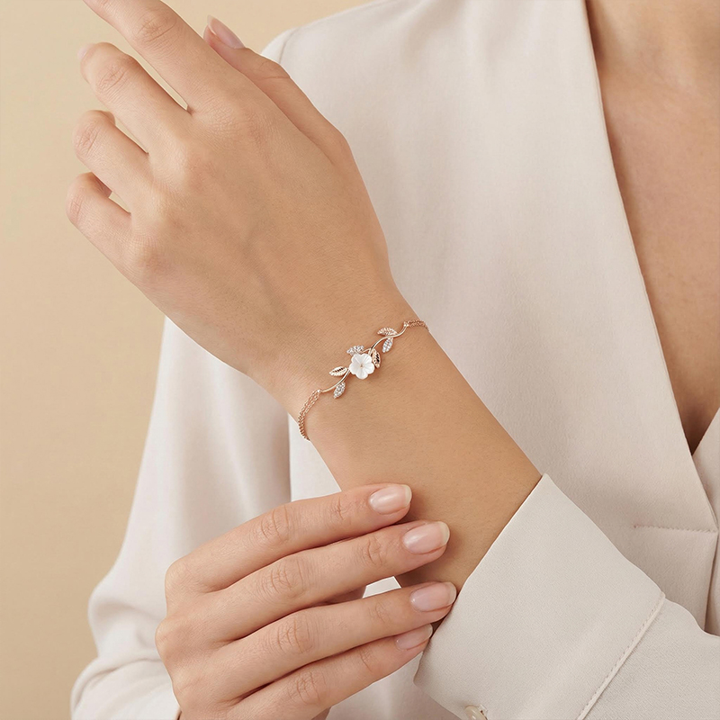 Magnolia Bouquet Bracelet Bold Statement Style With Street Luxury - Image 7