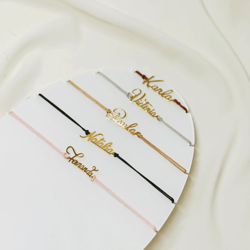 Customized Name Colorful Cord Bracelet Silver With Street Luxury Shine - Image 3