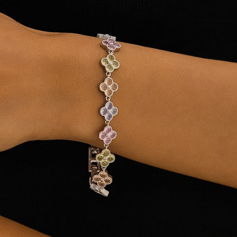 Colorful Clover Tennis Bracelet Iced Out Shine With Street Luxury - Image 4