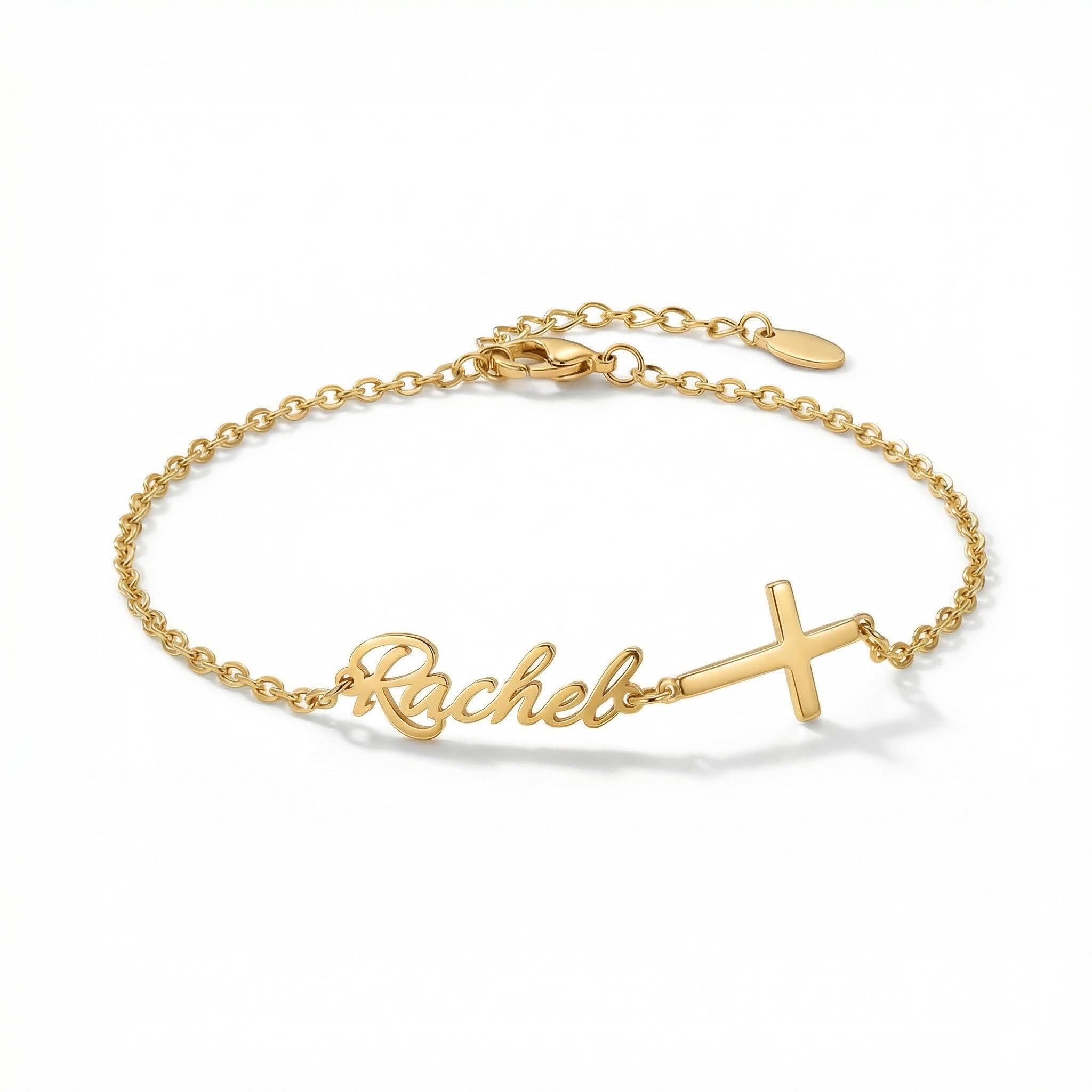 Customized Name Bracelet With Cross Bold Statement Style With Street Luxury