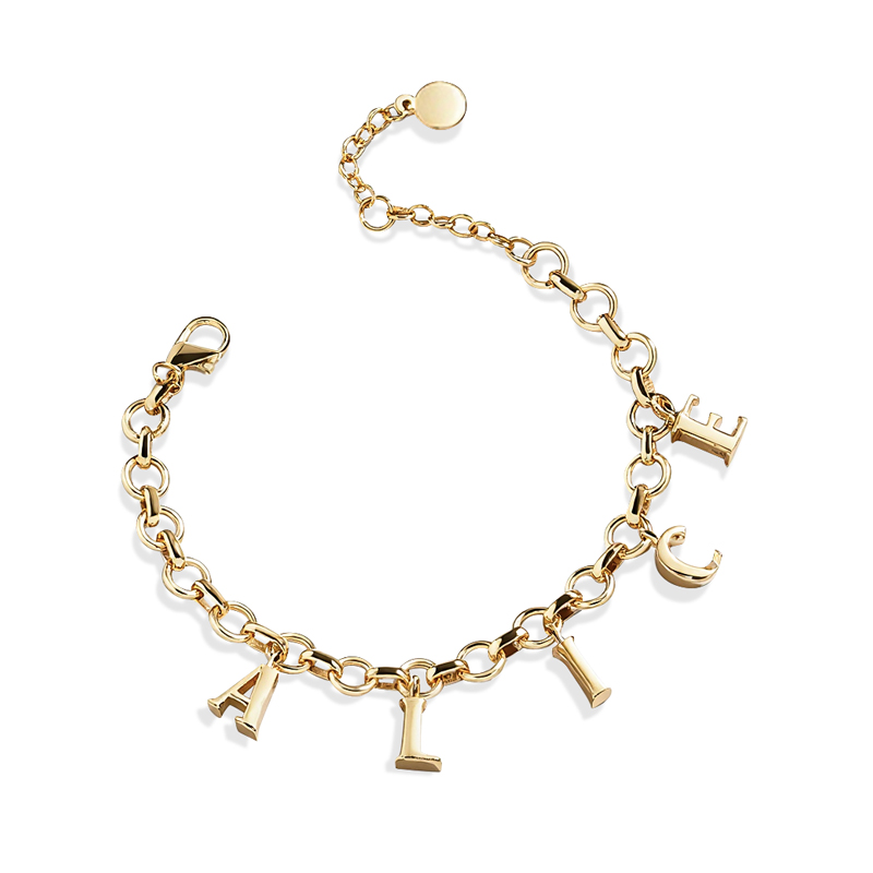 Customized Letter Charm Bracelet Bold Statement Style With Street Luxury
