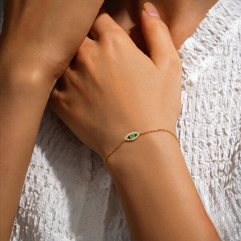 Customized Evil Eye Gold Bracelet Gold With Bold Statement Appeal - Image 5