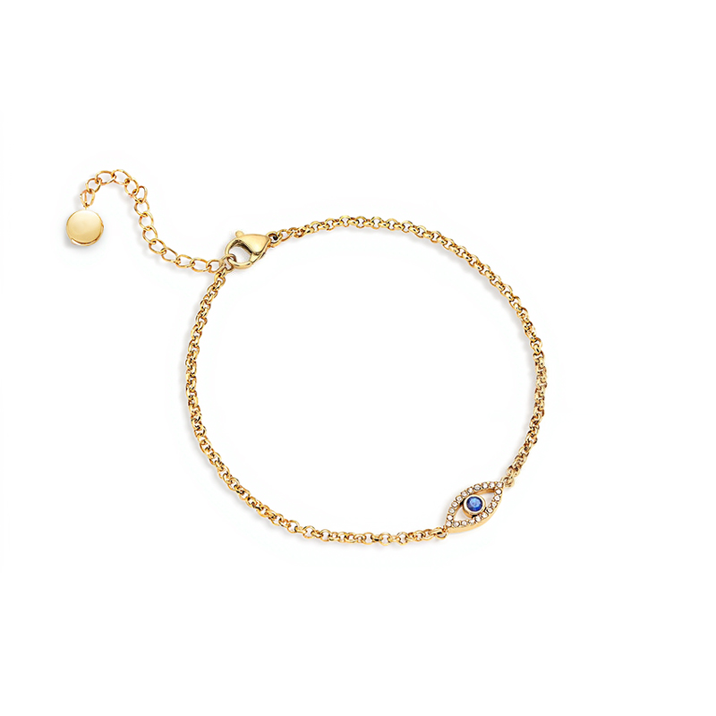 Customized Evil Eye Gold Bracelet Gold With Bold Statement Appeal