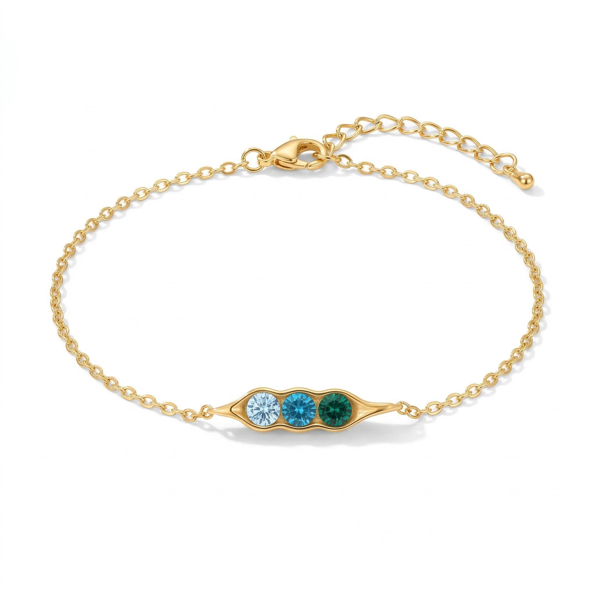 Personalised Birthstone Elegant Link Bracelet With Street Luxury Shine - Image 3