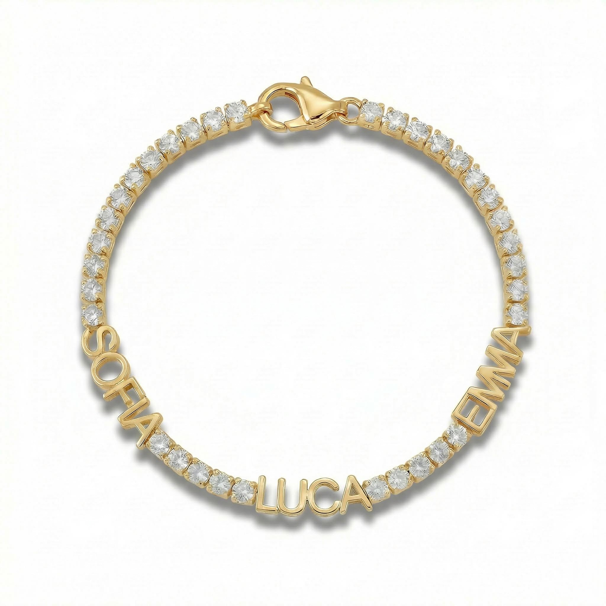 Customized Name Bracelets Moissanite With Street Luxury Shine