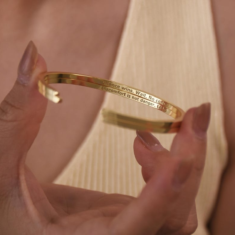 Customized Engraved Cuff Bracelet Bold Statement Style With Street Luxury - Image 10
