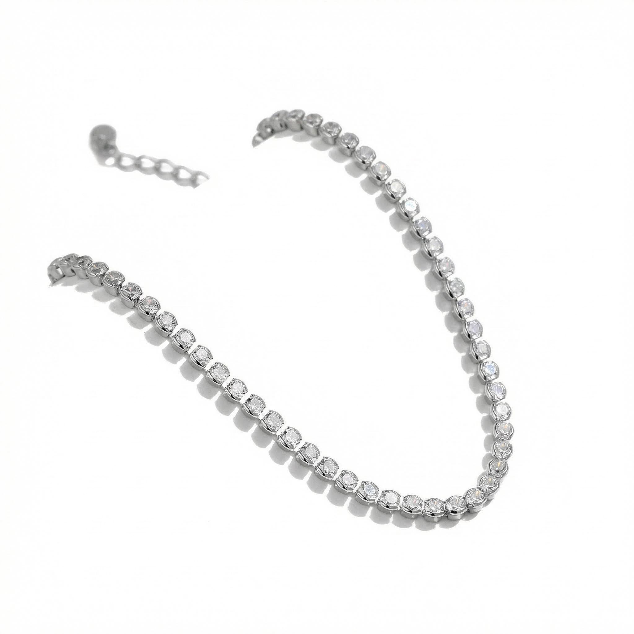 S925 Silver Sparkling Diamond Tennis Bracelets With Iced Out Shine - Image 4