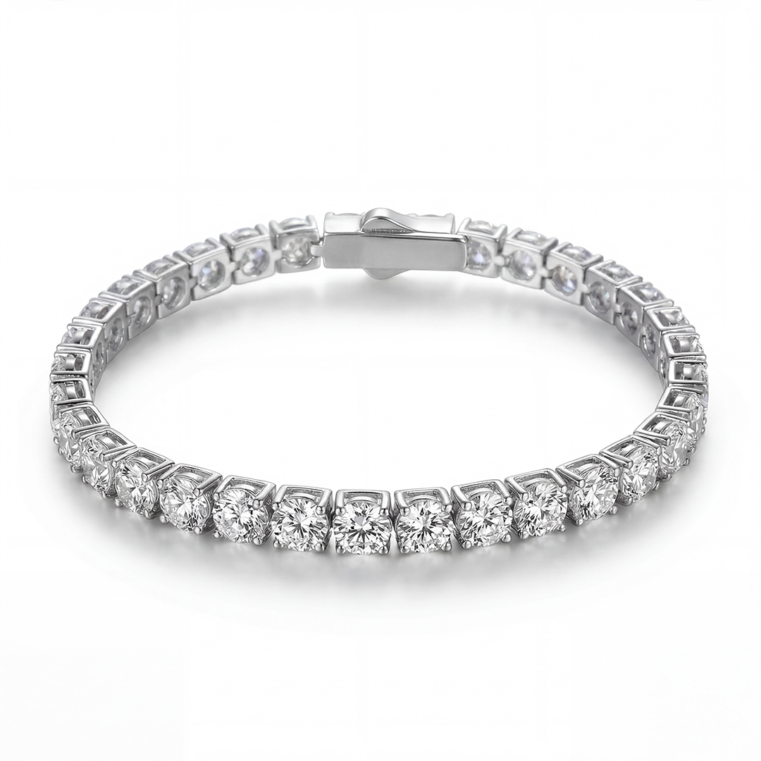 2mm/3mm Moissanite S925 Sterling Silver Tennis Bracelet Iced Out - Image 5