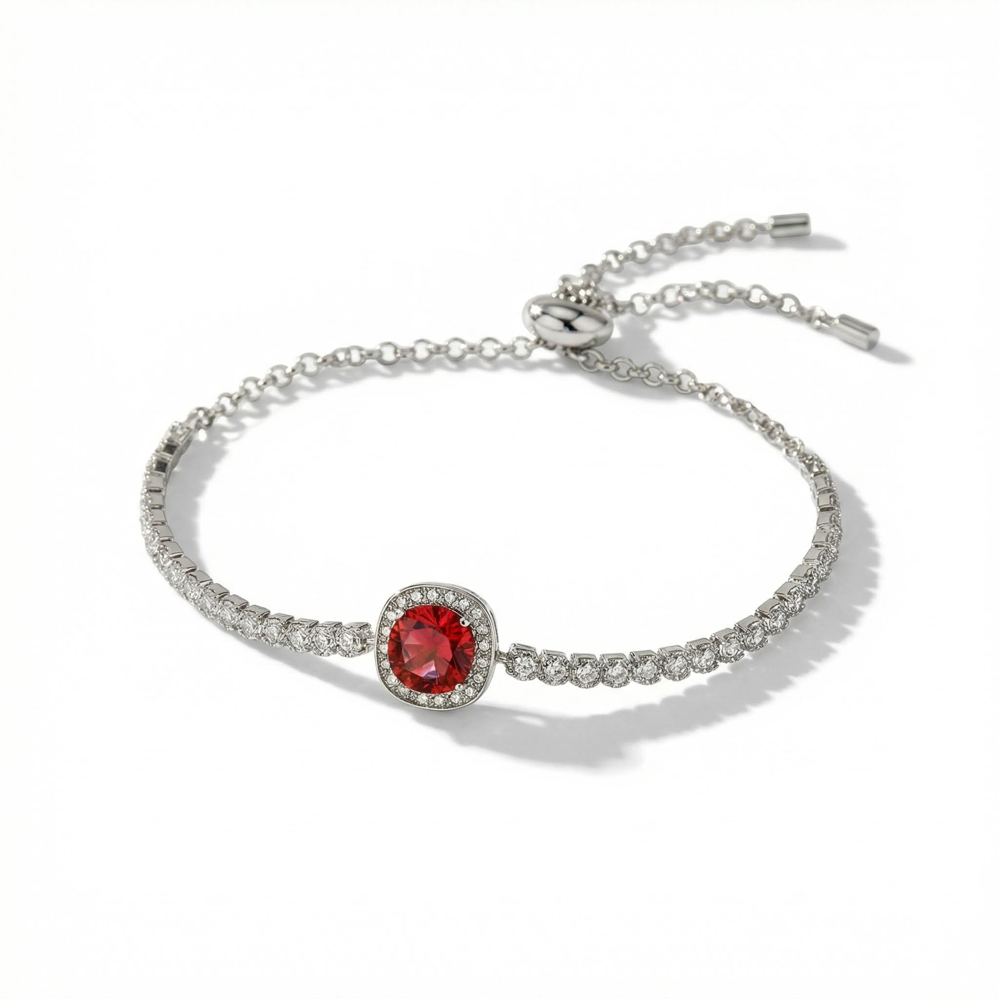 Colorful Round Cut Vvs Moissanite S925 Silver Bracelet Iced Out - Image 3