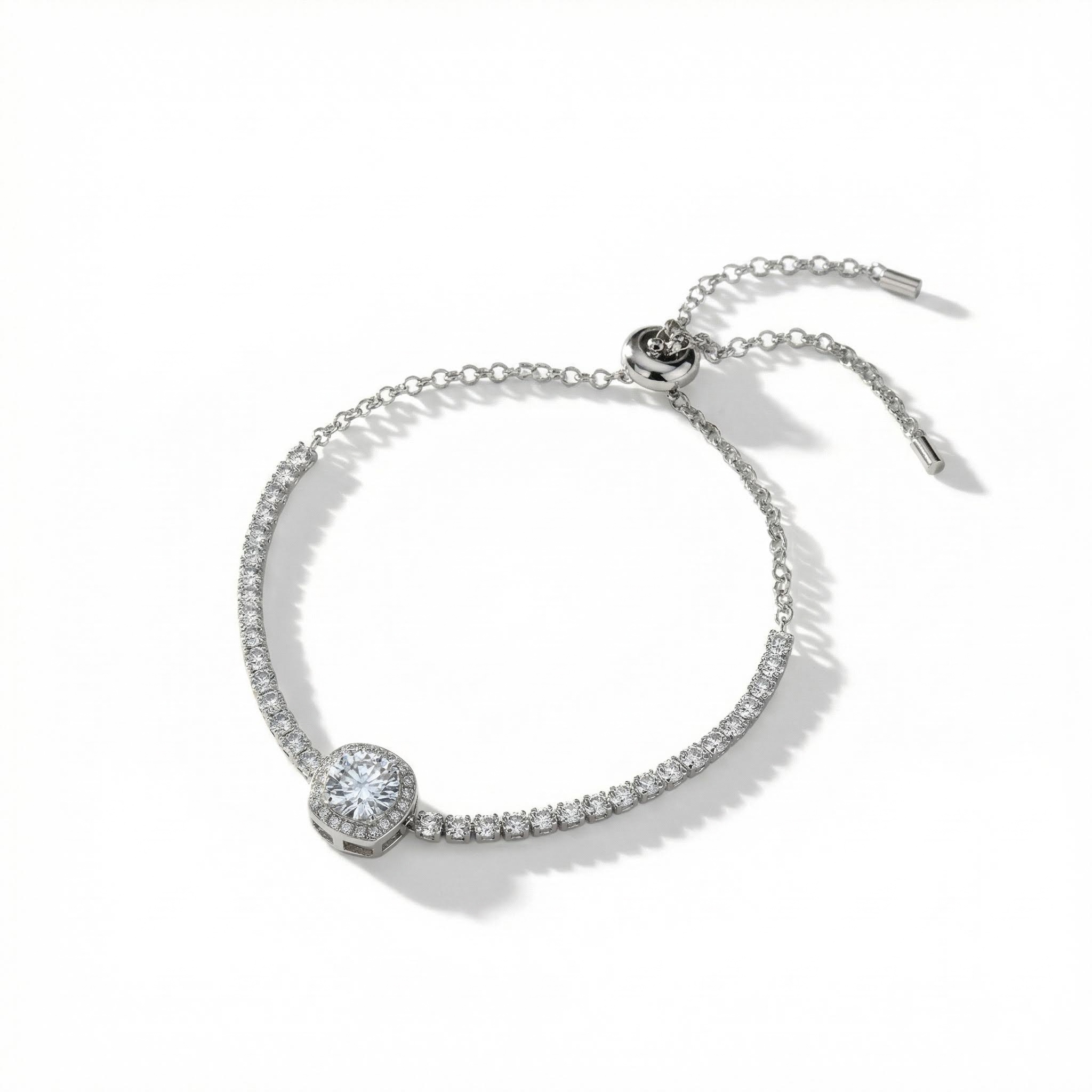 Colorful Round Cut Vvs Moissanite S925 Silver Bracelet Iced Out - Image 5