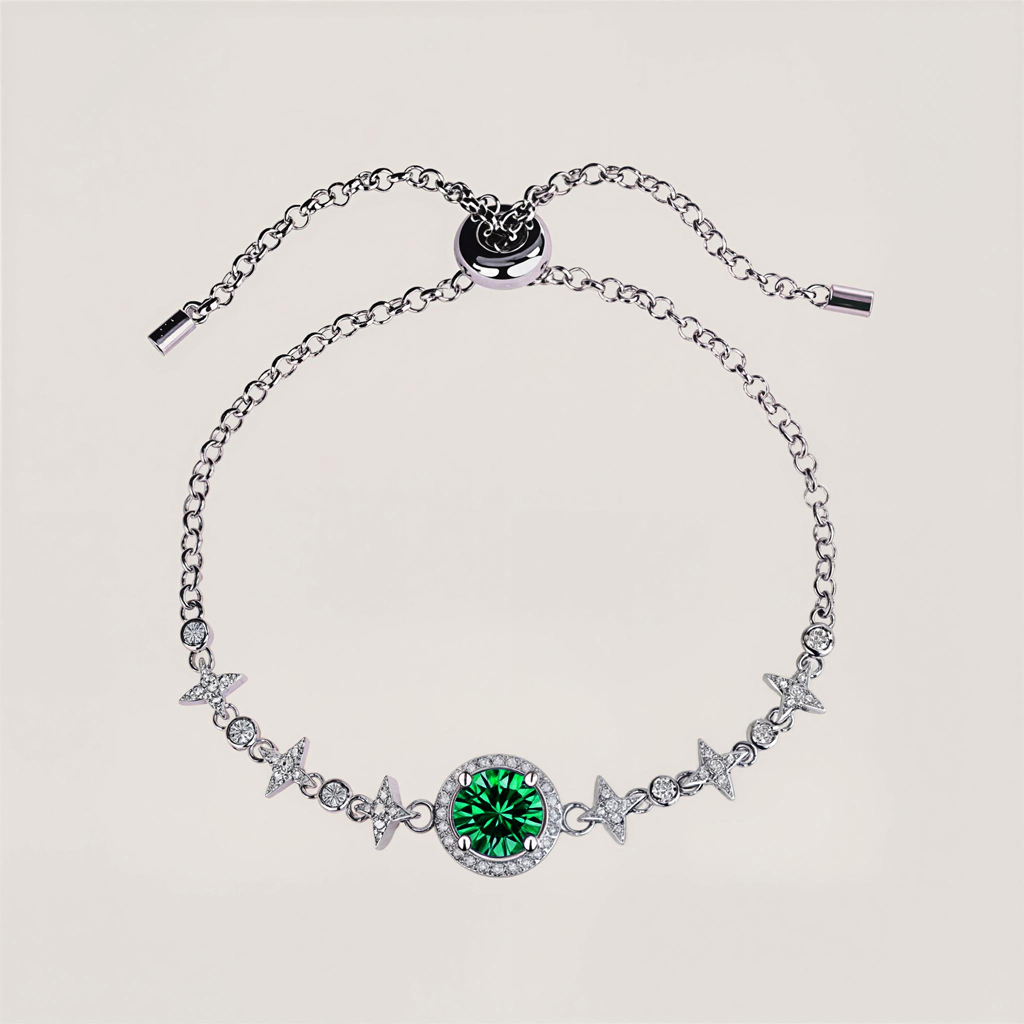 Colorful Round Cut Vvs Moissanite S925 Silver Gypsophila Bracelet Iced Out - Image 6
