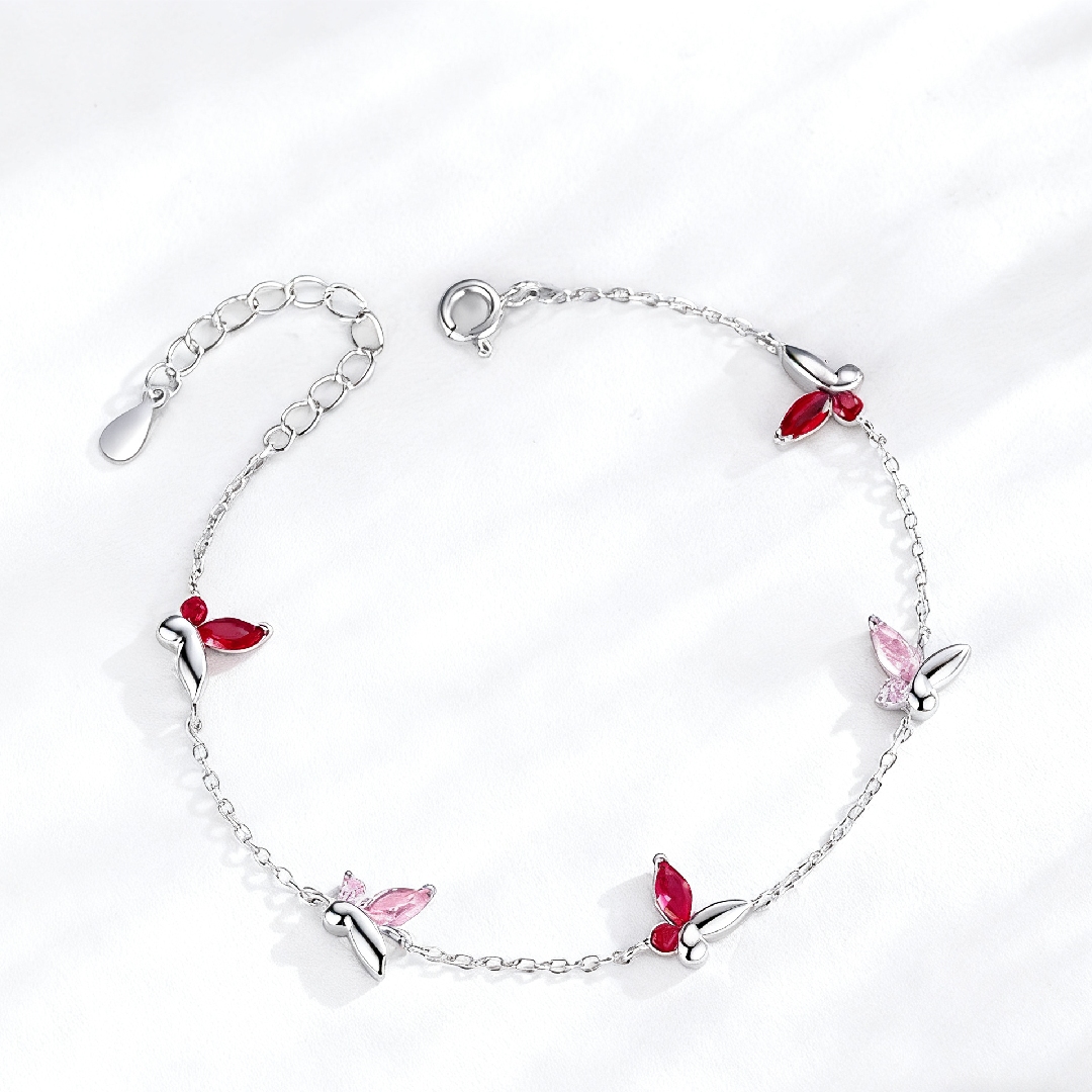 S925 Silver Twin Wings Bracelet Silver With Bold Statement Appeal - Image 3
