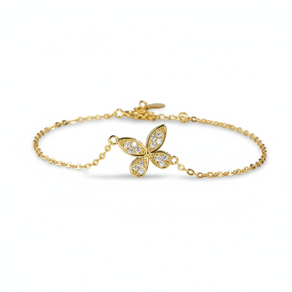 Butterfly Vvs Moissanite S925 Silver Bracelet With Iced Out Shine - Image 4