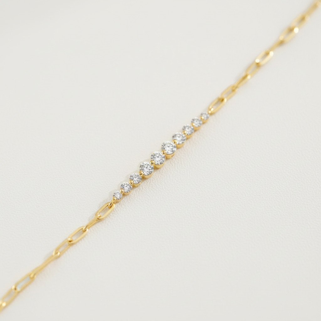 Round Cut Vvs Moissanite S925 Silver Bracelet With Iced Out Shine - Image 4