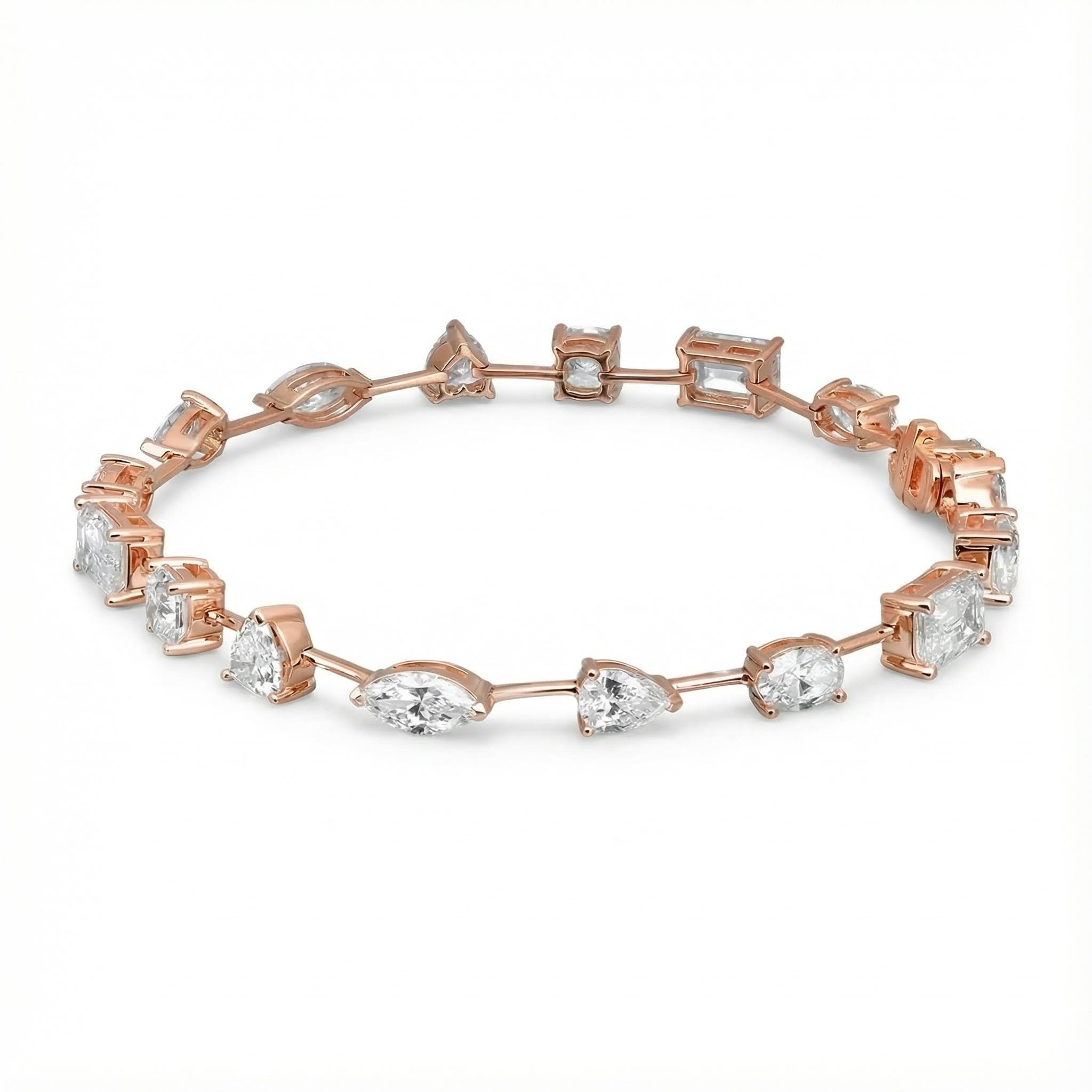 Multi Shape Diamond Vvs Moissanite Fancy Tennis Bracelet Iced Out - Image 7