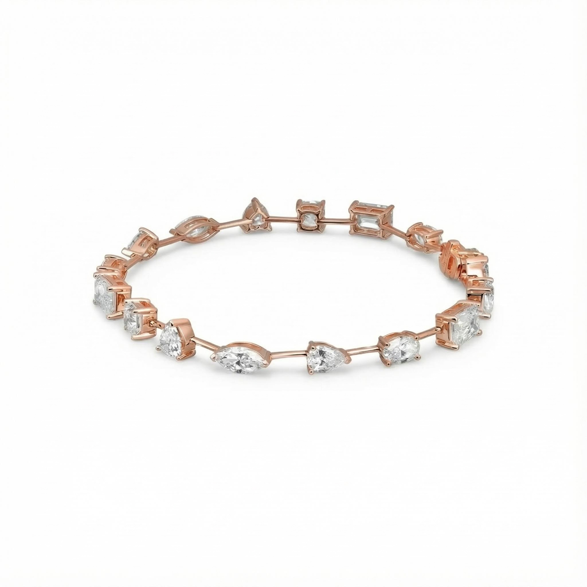 Multi Shape Diamond Vvs Moissanite Fancy Tennis Bracelet Iced Out