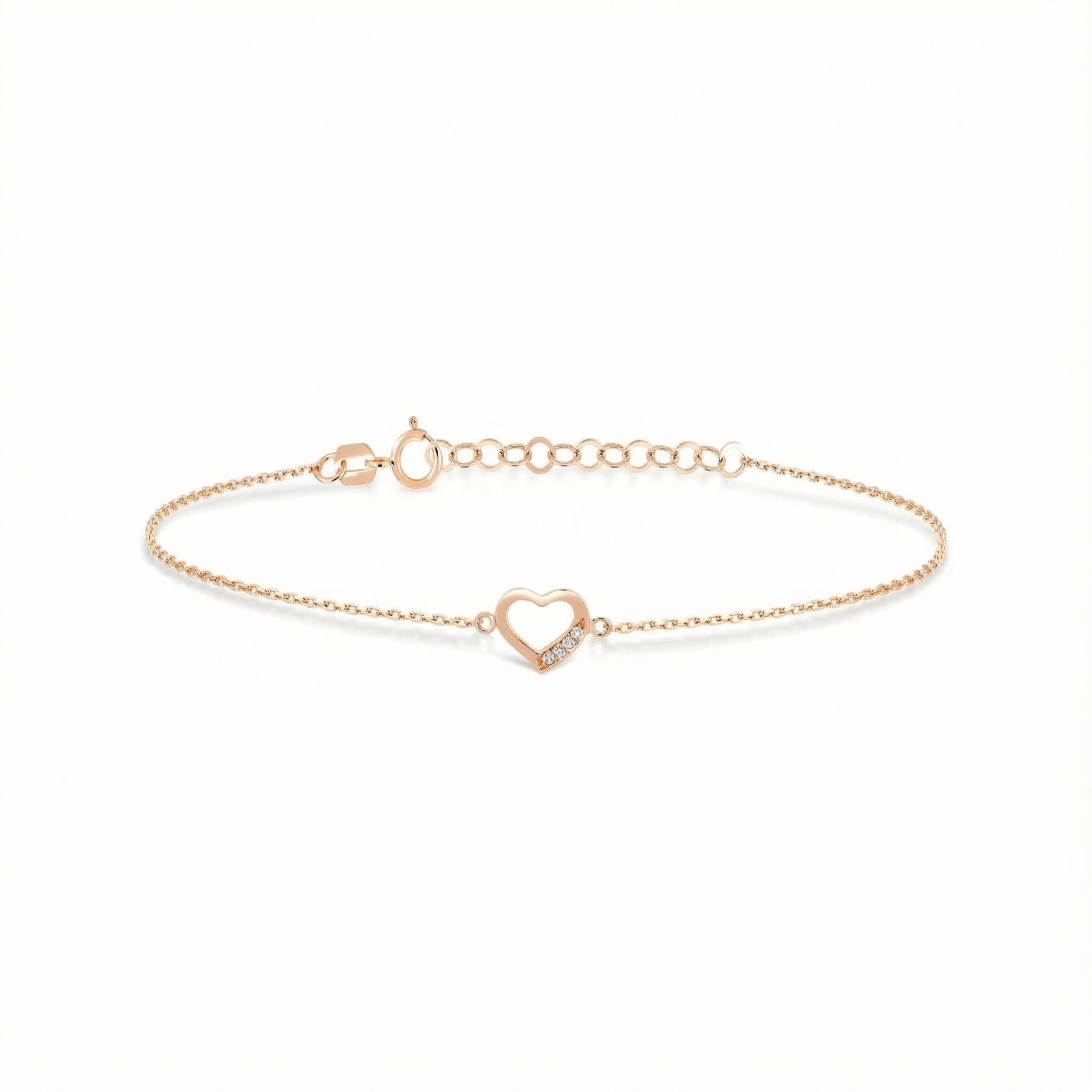 S925 Silver Heart Shaped Diamond Halo Bracelet Moissanite - Image 4