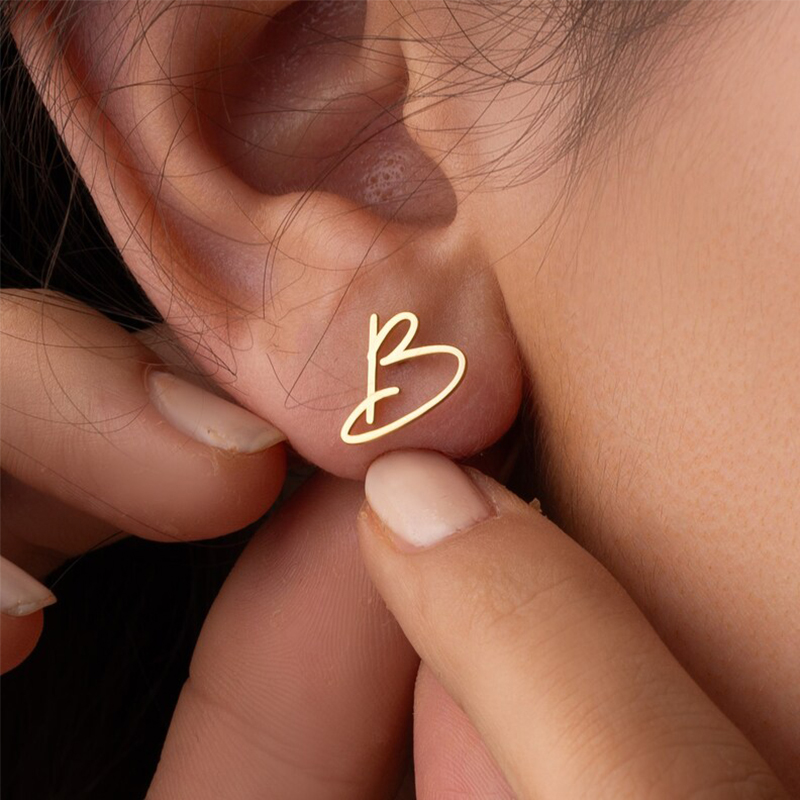 Customized Initial Earrings Bold Statement Style With Street Luxury - Image 3