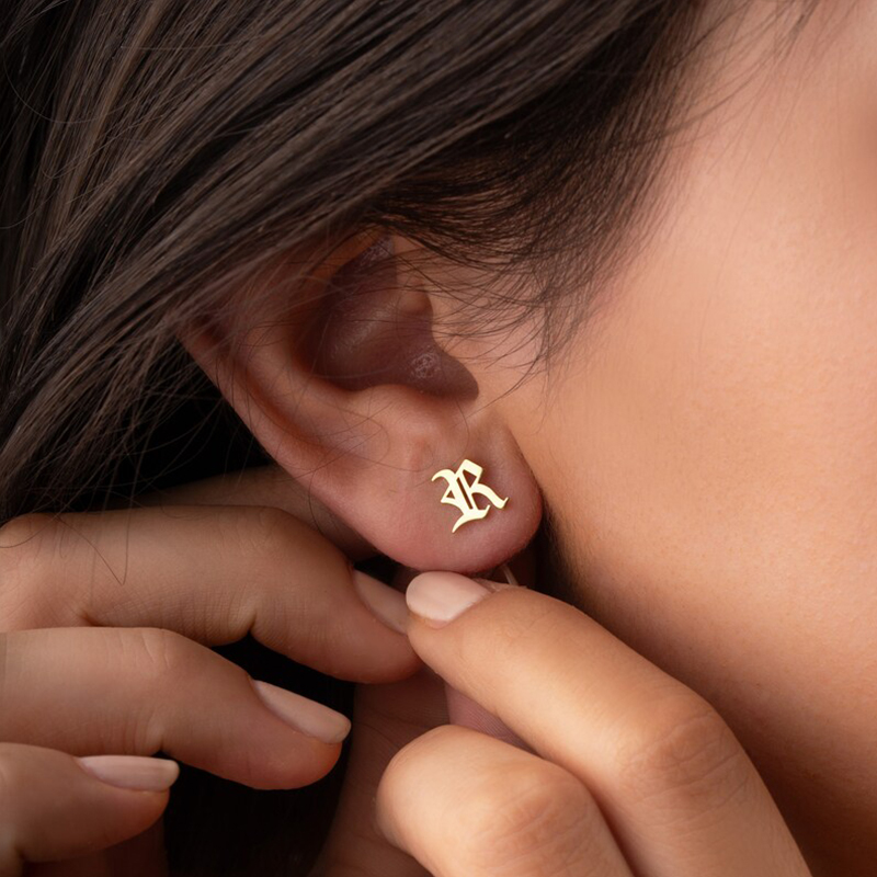 Customized Initial Earrings Bold Statement Style With Street Luxury - Image 4