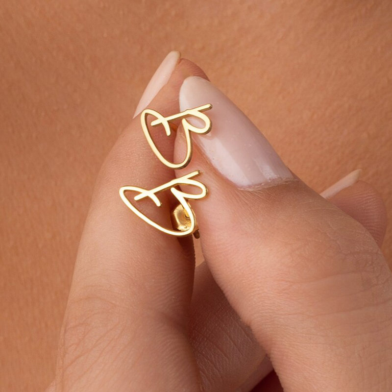 Customized Initial Earrings Bold Statement Style With Street Luxury - Image 8