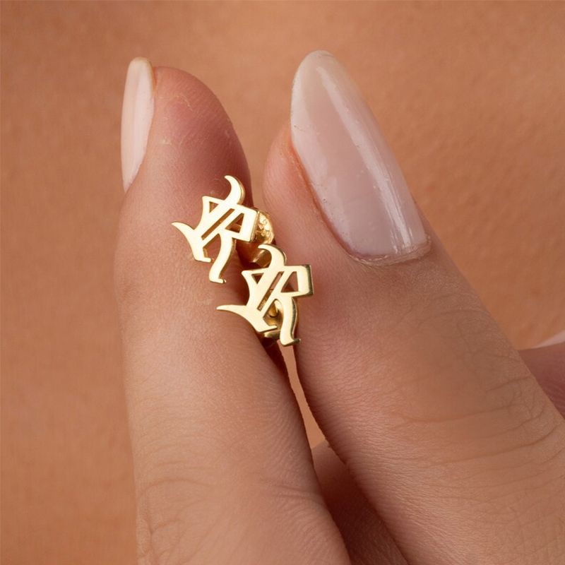 Customized Initial Earrings Bold Statement Style With Street Luxury - Image 11
