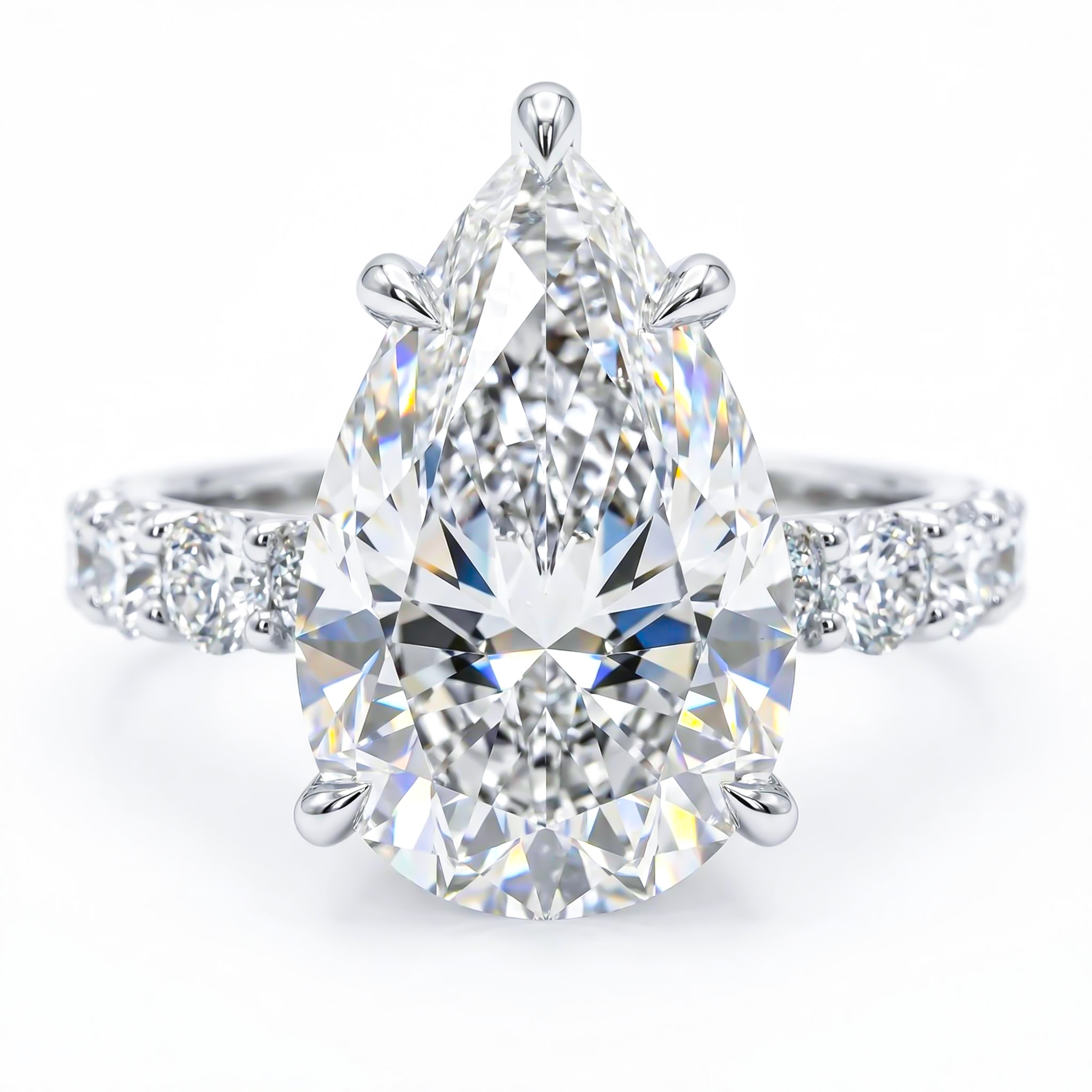 Customized Name/letters Marquise Cut Diamond Engagement Ring Moissanite - Image 4