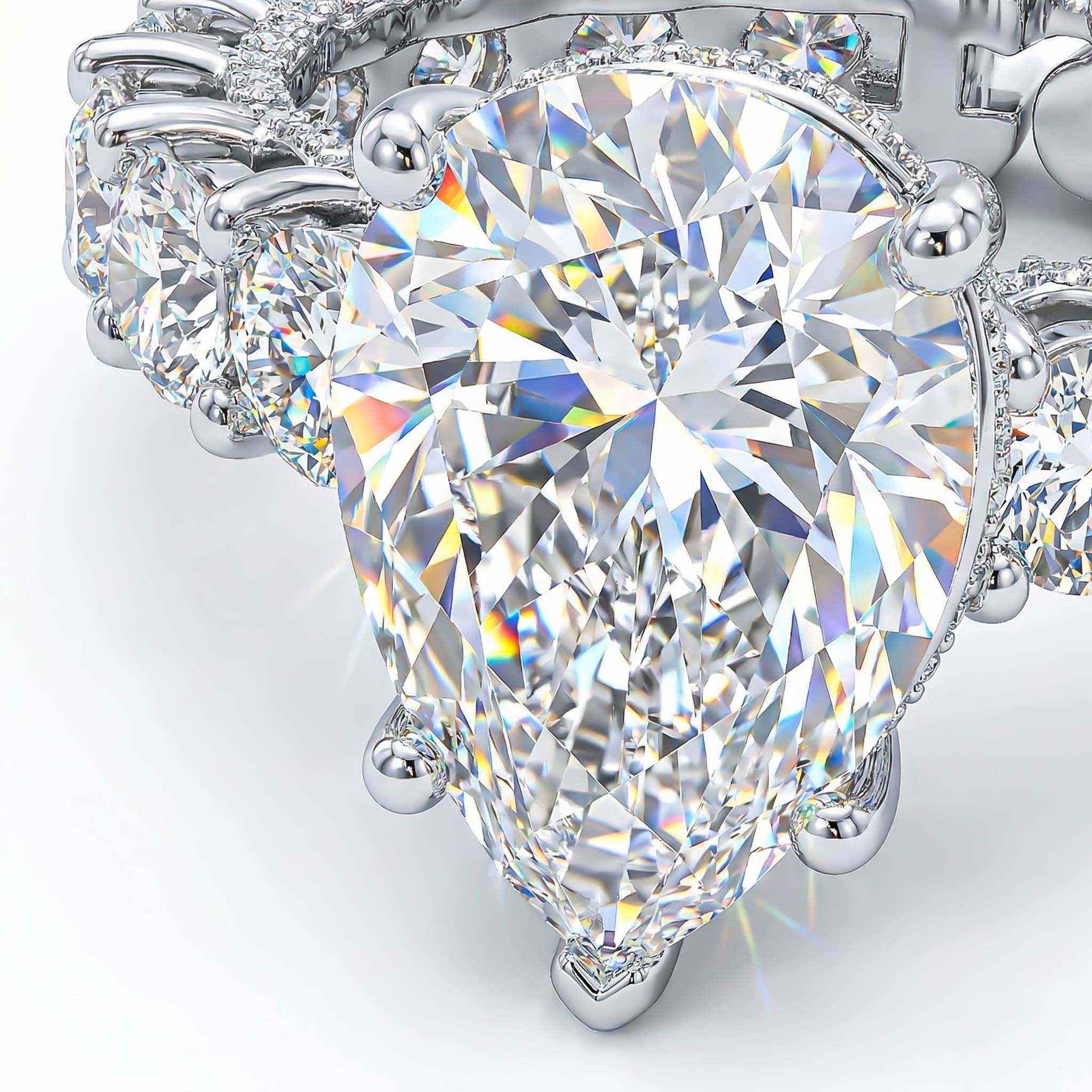 Customized Name/letters Marquise Cut Diamond Engagement Ring Moissanite - Image 5