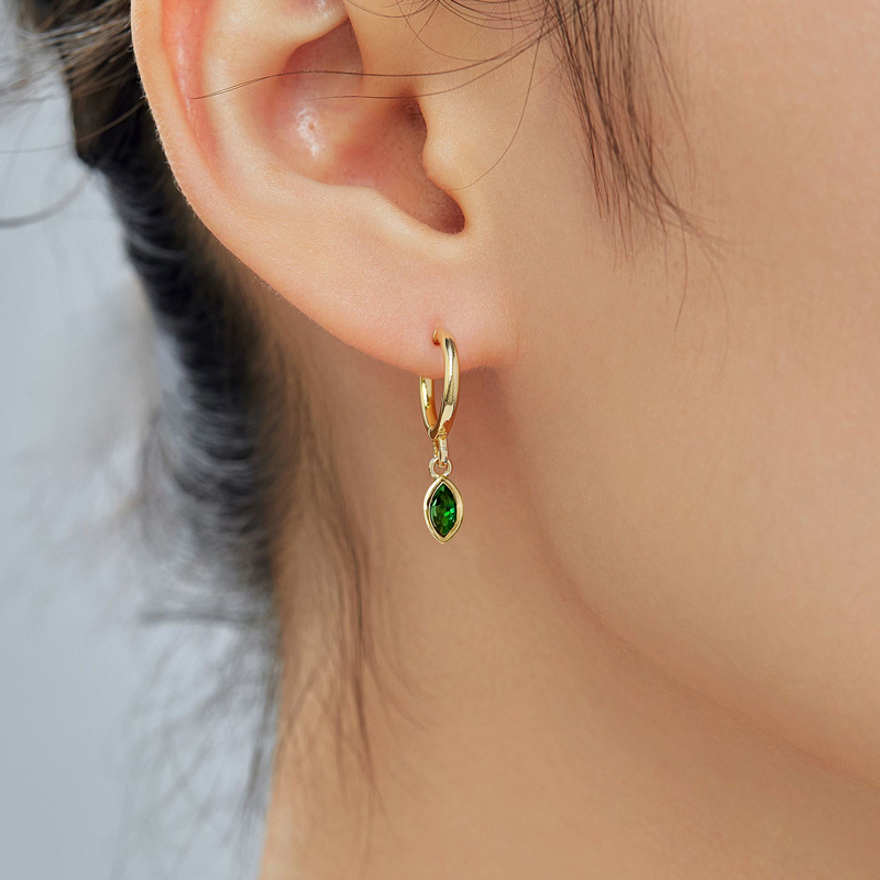 Personalized Marquise Cut Birthstone Stud Earrings With Street Luxury Shine - Image 3