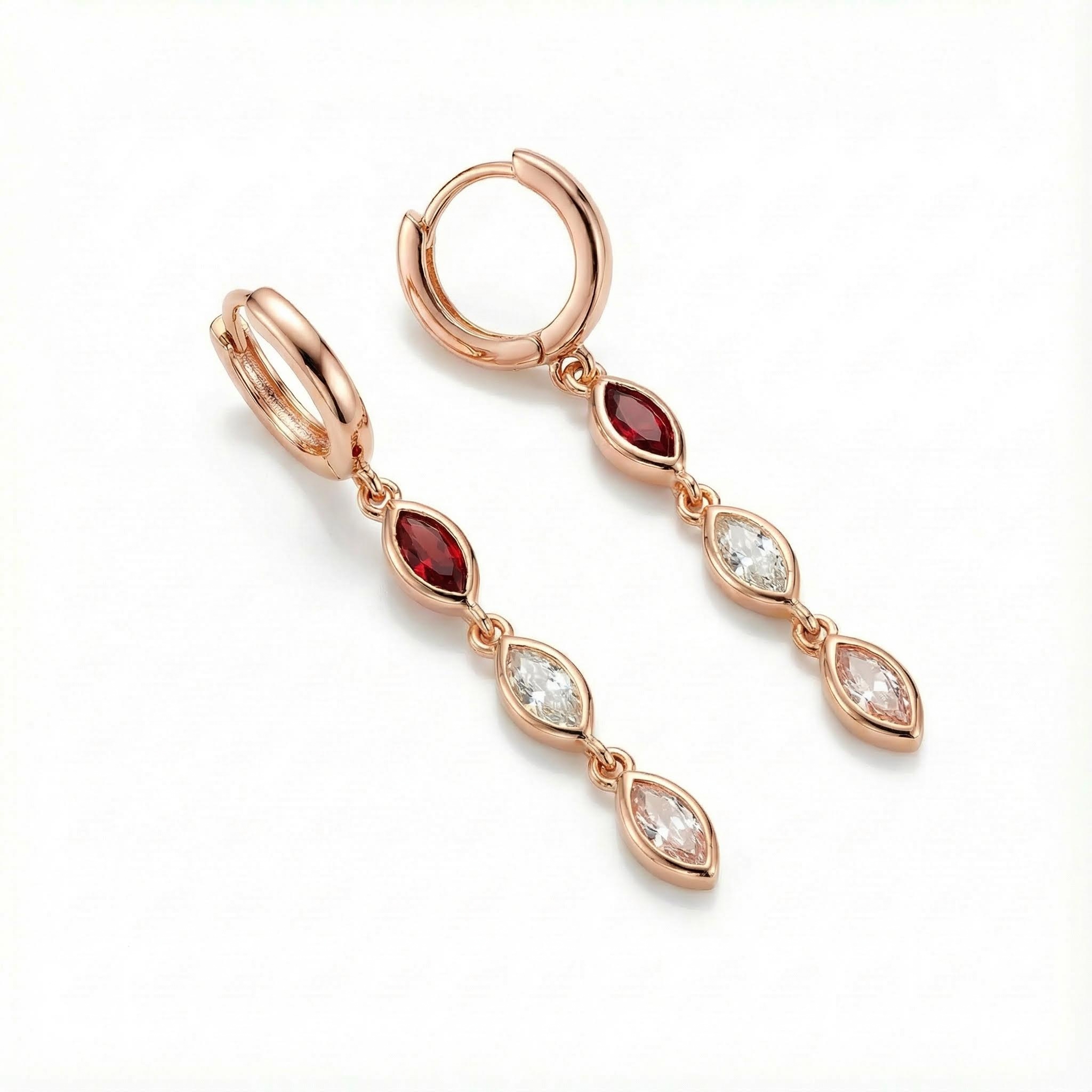 Personalized Marquise Cut Birthstone Stud Earrings With Street Luxury Shine - Image 6