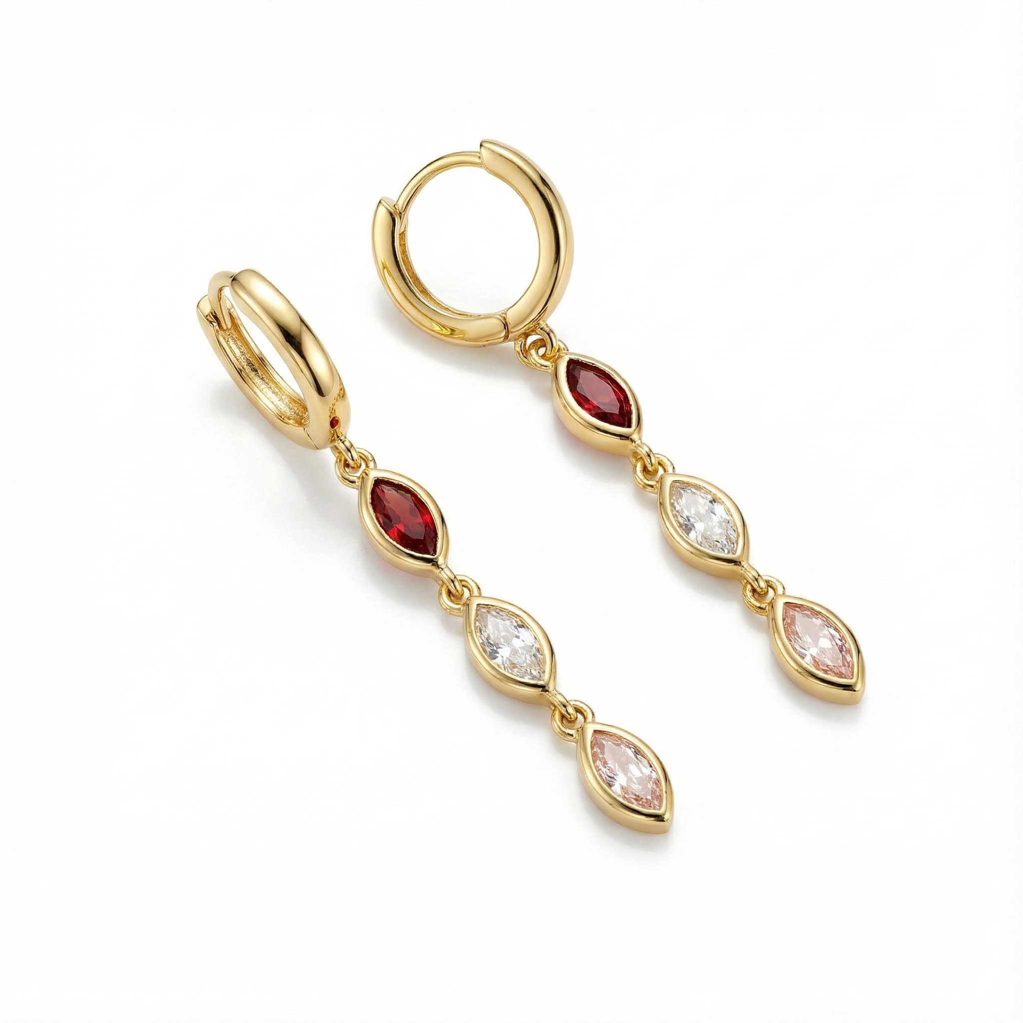 Personalized Marquise Cut Birthstone Stud Earrings With Street Luxury Shine
