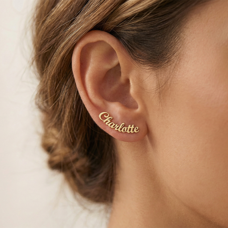 Personalized Name Earrings Bold Statement Style With Street Luxury - Image 8