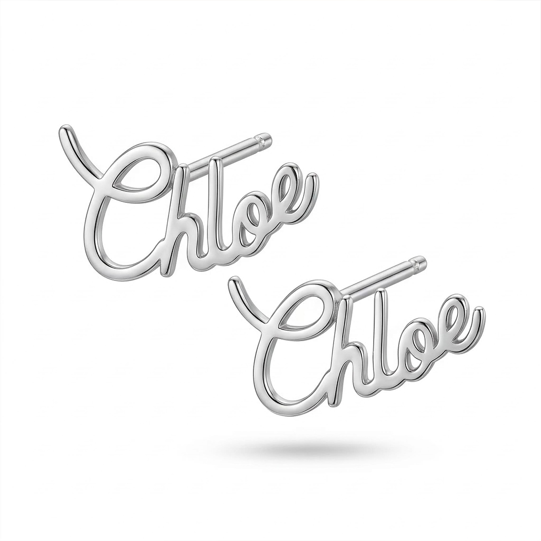 Customized Script Name Earrings Bold Statement Style With Street Luxury - Image 5