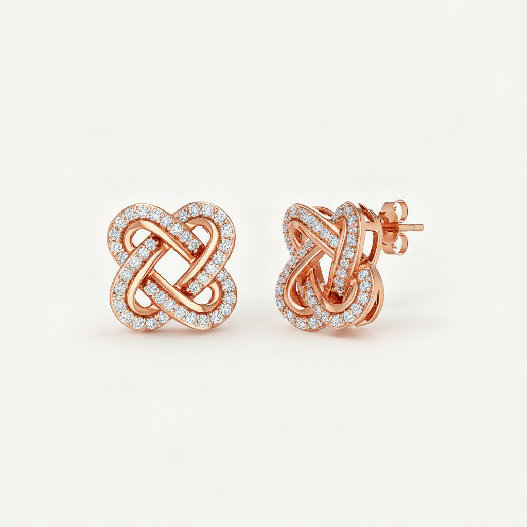 S925 Silver Flower Diamond Stud Earrings Iced Out Shine With Street Luxury - Image 7