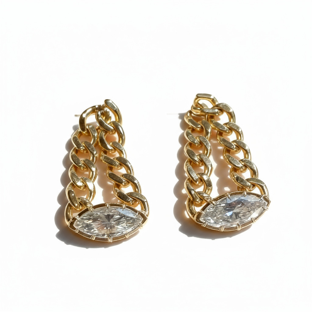 S925 Silver Marquise Cut Drop Earrings Moissanite With Street Luxury Shine - Image 4