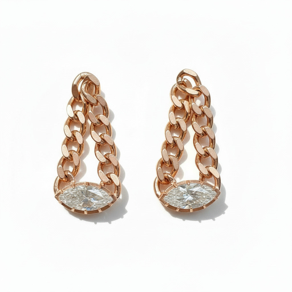 S925 Silver Marquise Cut Drop Earrings Moissanite With Street Luxury Shine - Image 5