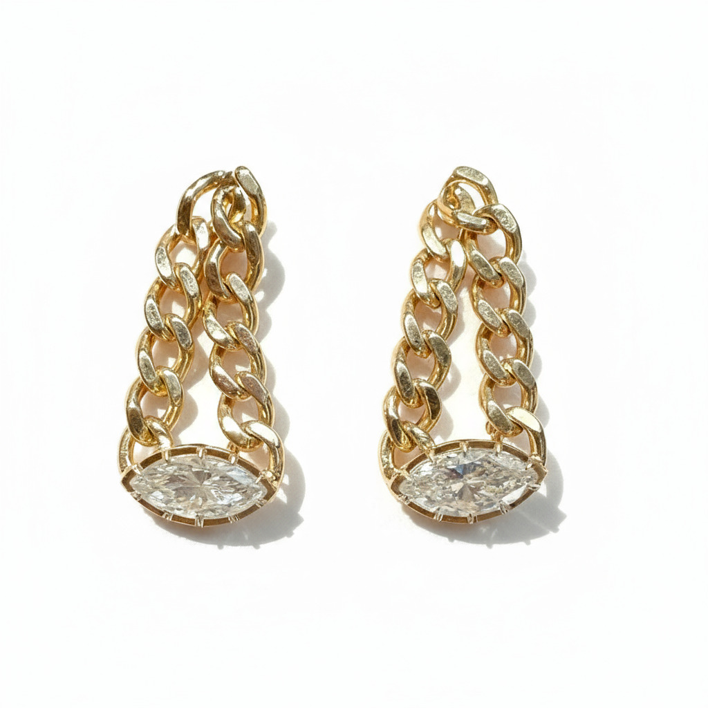 S925 Silver Marquise Cut Drop Earrings Moissanite With Street Luxury Shine