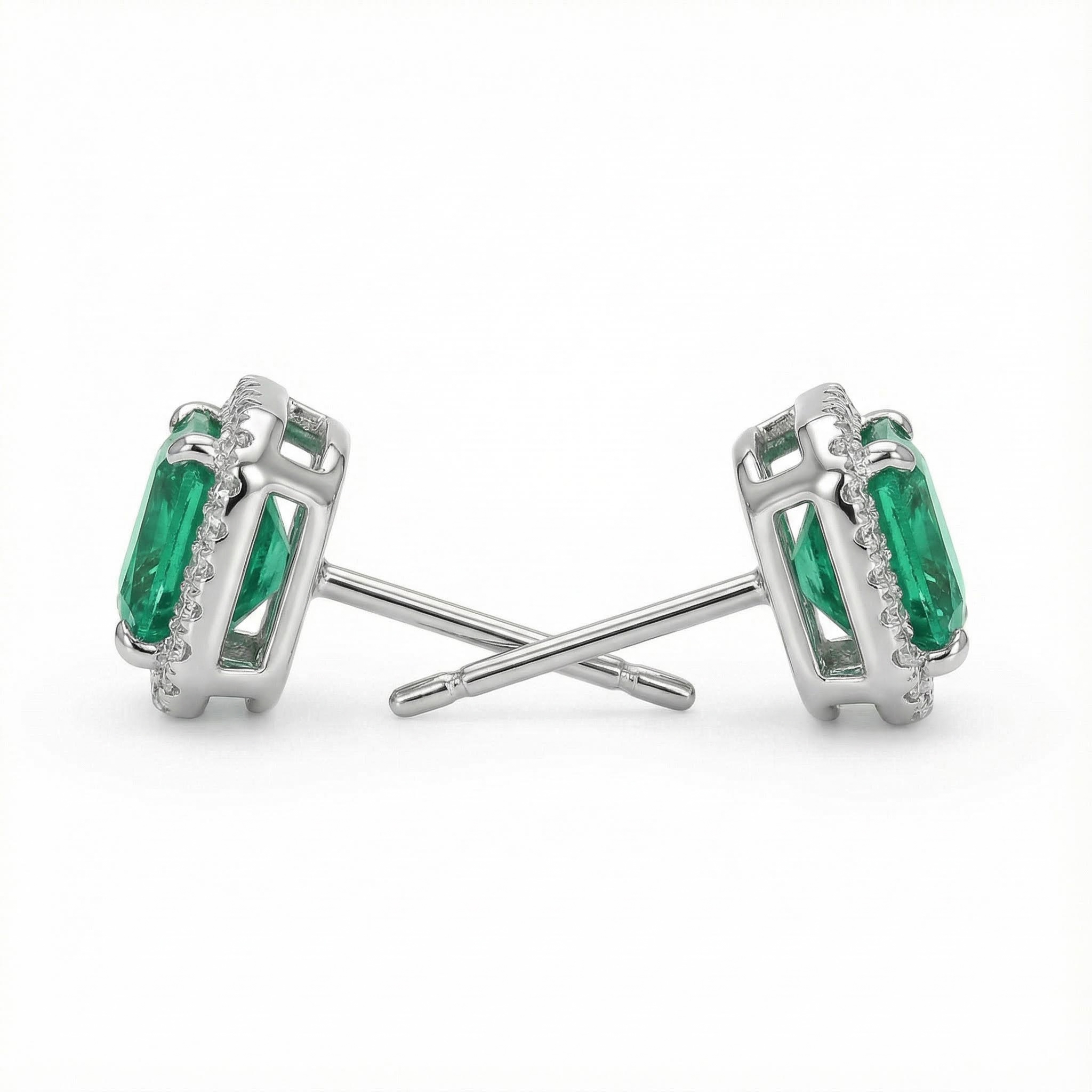 Ice Flower Cut High Carbon Diamonds Halo Stud Earrings Iced Out - Image 11