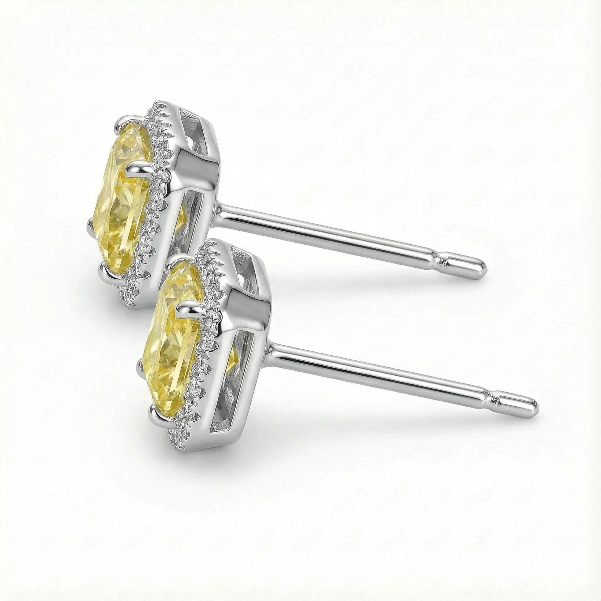 Ice Flower Cut High Carbon Diamonds Halo Stud Earrings Iced Out - Image 17