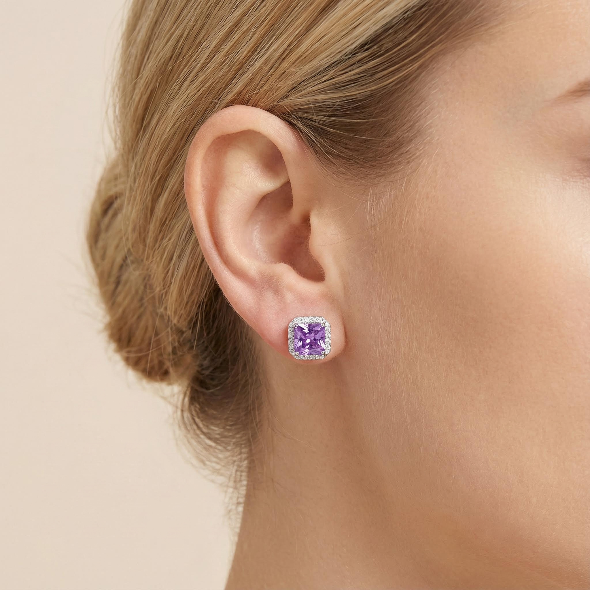 Ice Flower Cut High Carbon Diamonds Halo Stud Earrings Iced Out - Image 20
