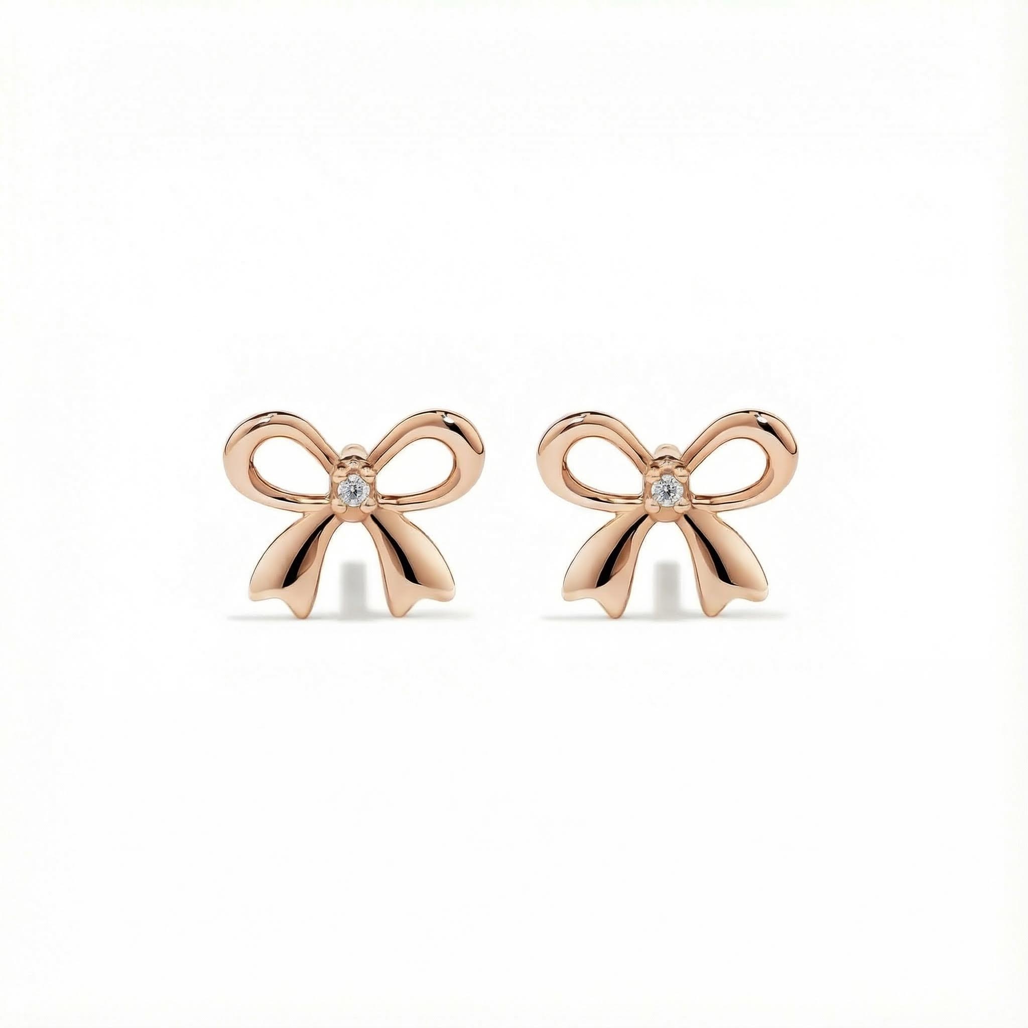 S925 Silver Bow Diamond Stud Earrings Moissanite With Street Luxury Shine - Image 6