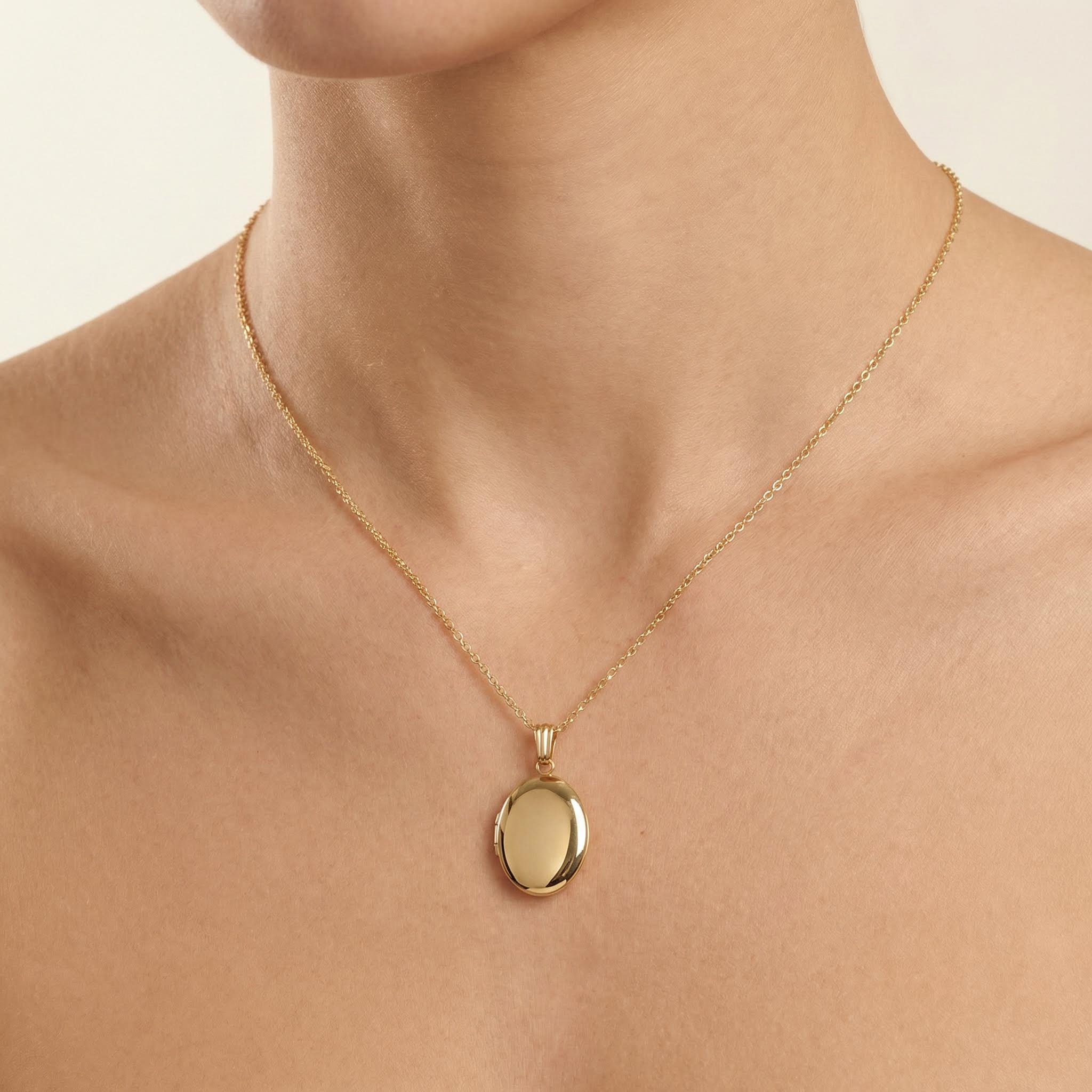 Customized Photo Oval Locket Necklace Pendant With Street Luxury Shine - Image 5