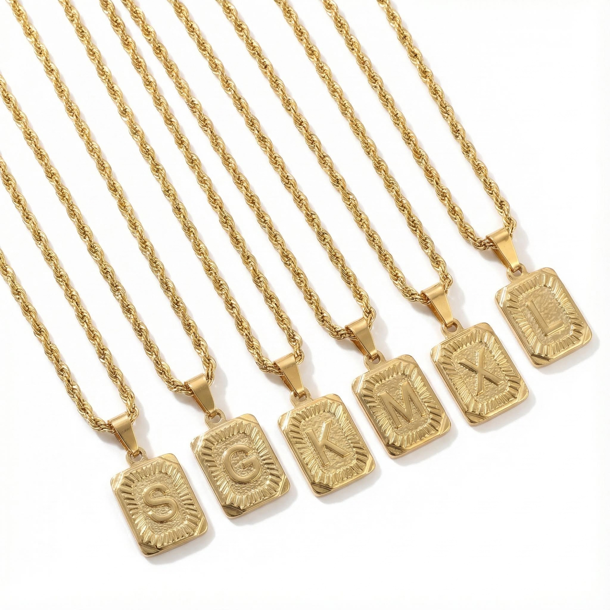 Square Initial Necklace Bold Statement Style With Street Luxury - Image 3
