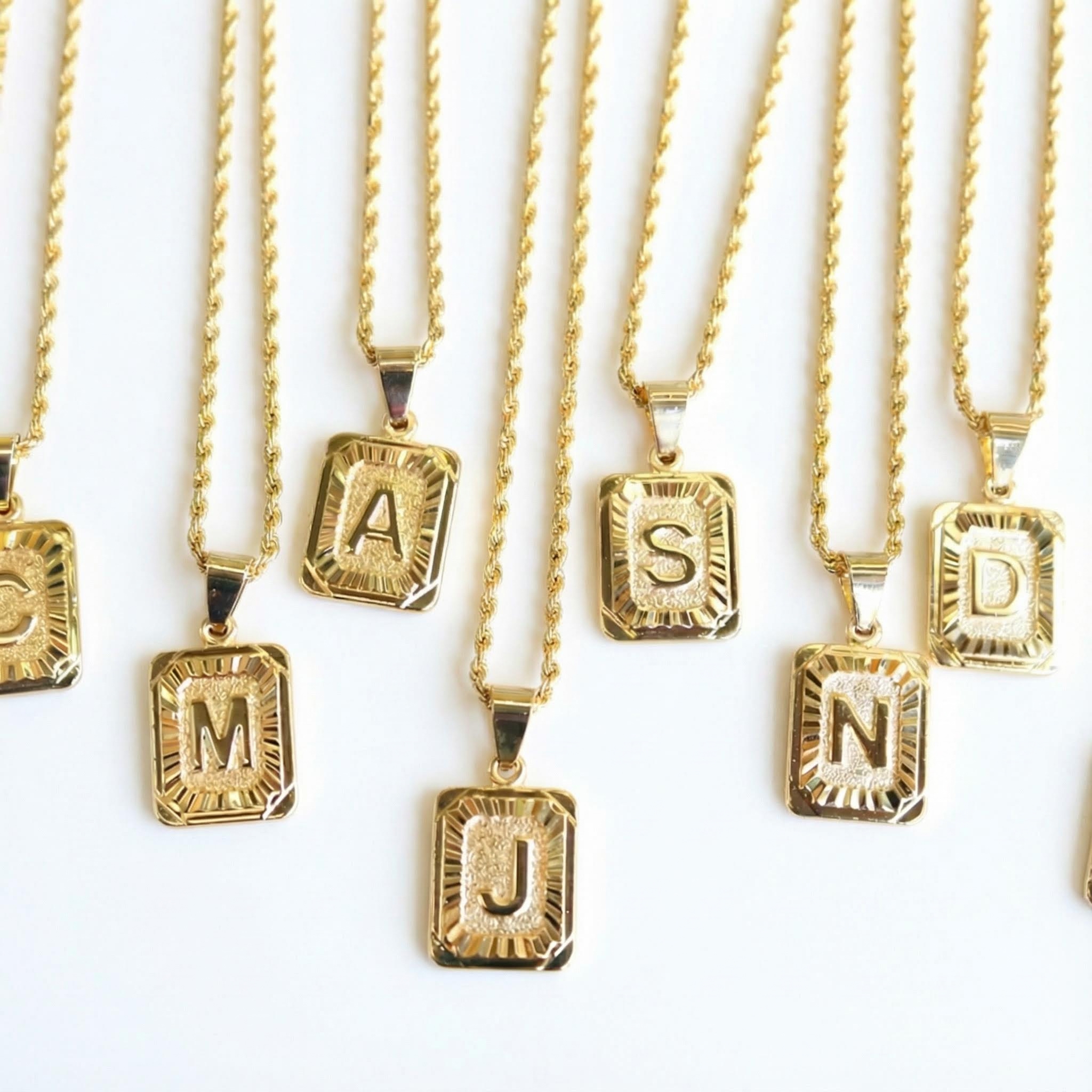 Square Initial Necklace Bold Statement Style With Street Luxury - Image 4