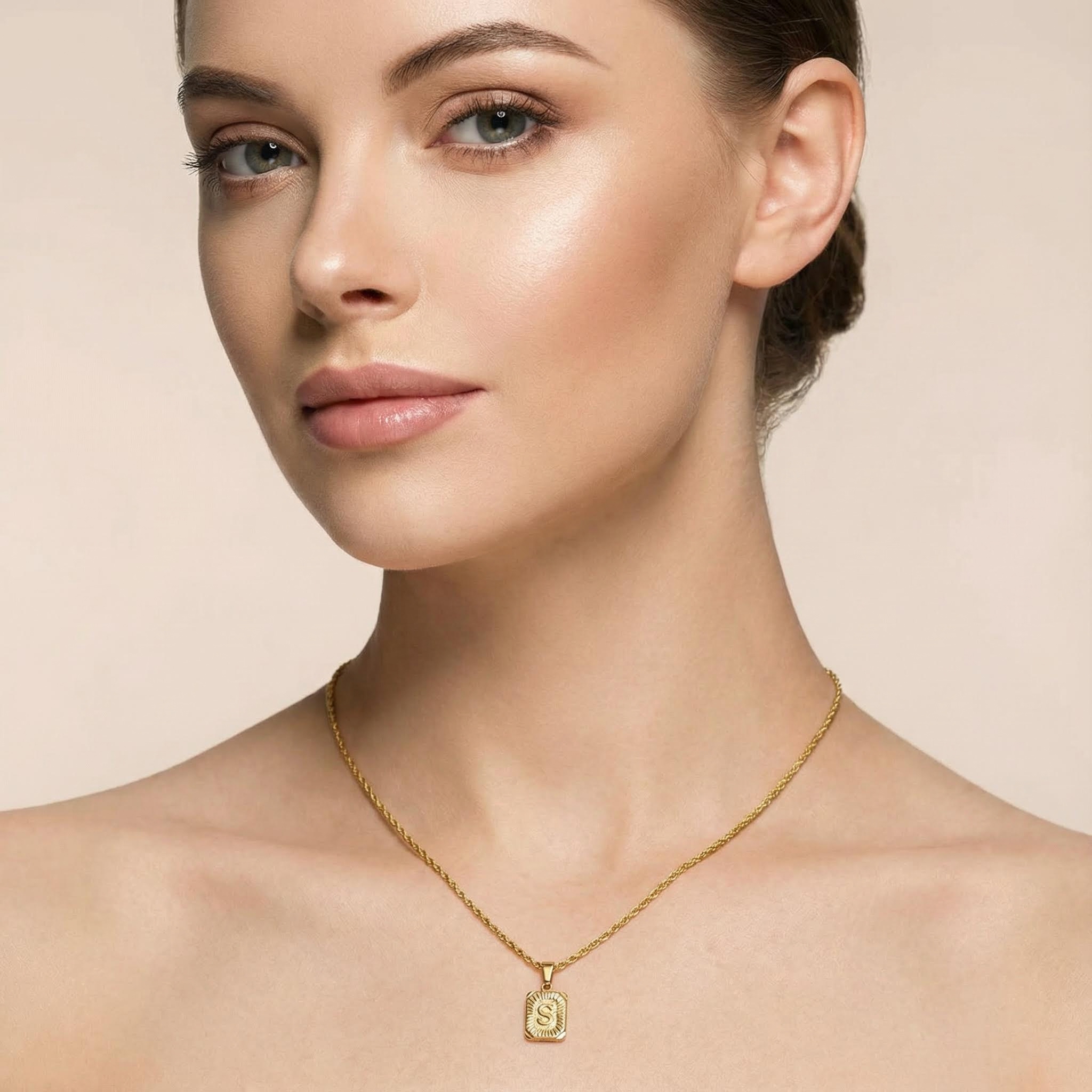 Square Initial Necklace Bold Statement Style With Street Luxury - Image 5