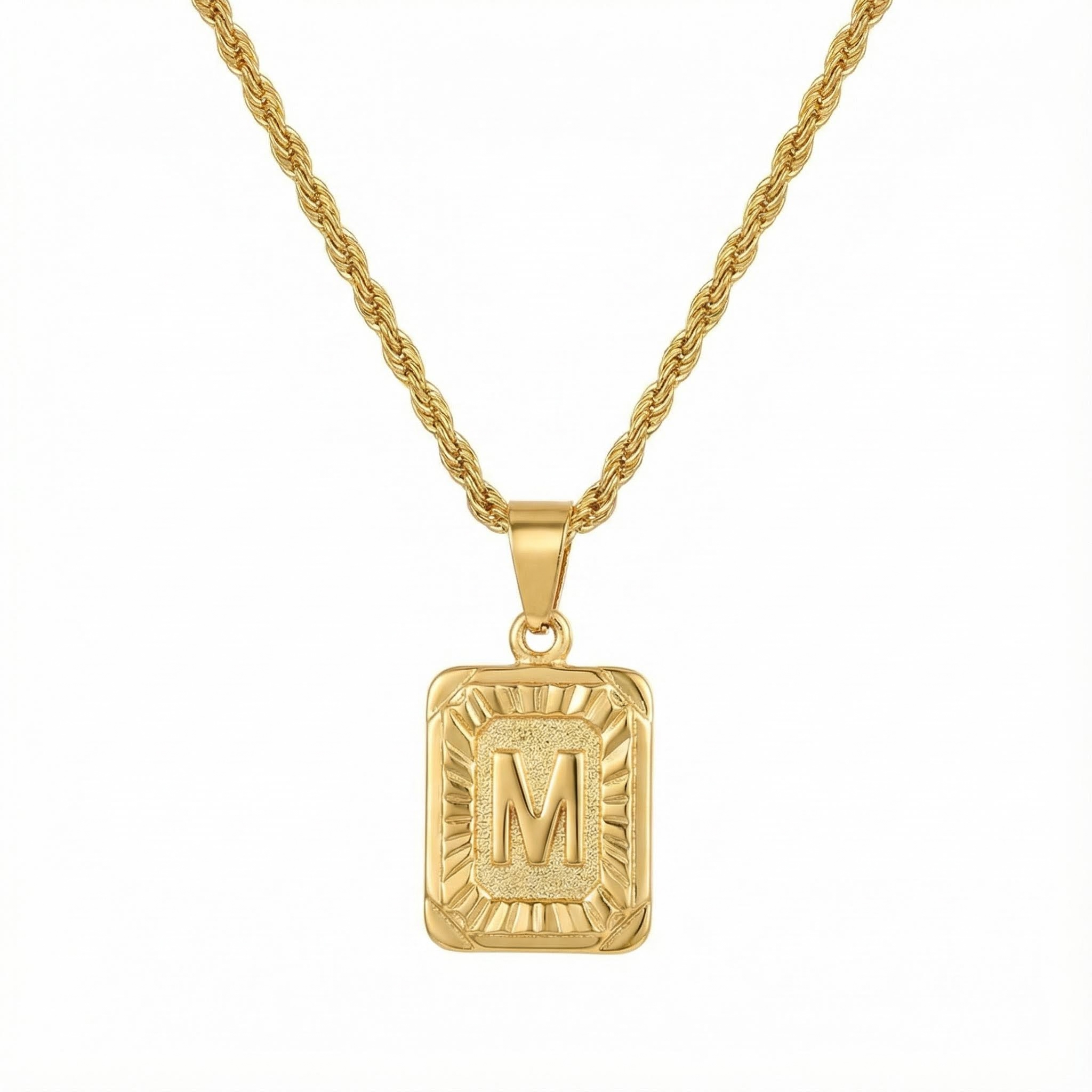 Square Initial Necklace Bold Statement Style With Street Luxury